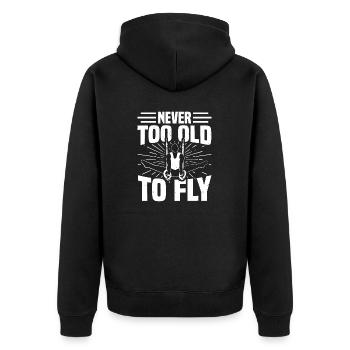 Ring Gymnastics 4 - Unisex Premium Organic Zip Hoodie - black - Back - Nico (187cm)
