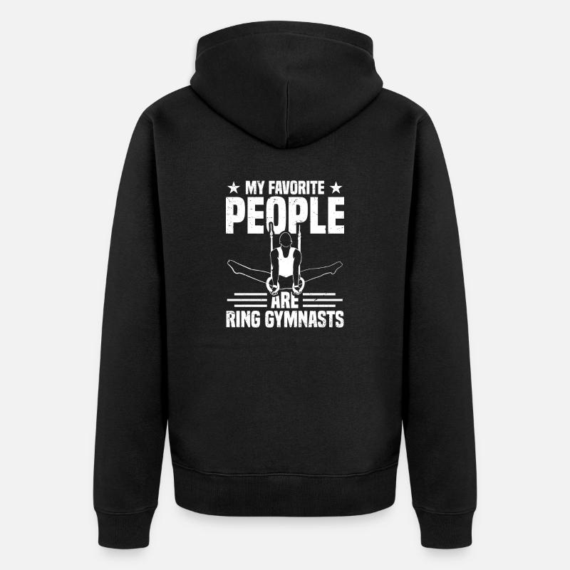 Ringturnen 8 - Unisex Premium Bio Zip Hoodie - Schwarz