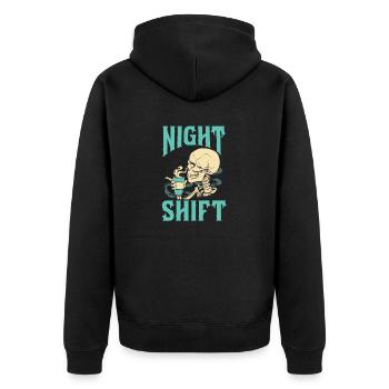 Infirmière de nuit - Veste à capuche bio Premium Unisexe - noir - Dos - Nico (187cm)