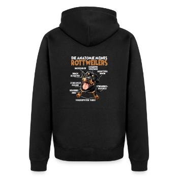 Drôle de Rottweiler T pour les promenades de chiens des propriétaires de chiens - Veste à capuche bio Premium Unisexe - noir - Dos - Nico (187cm)