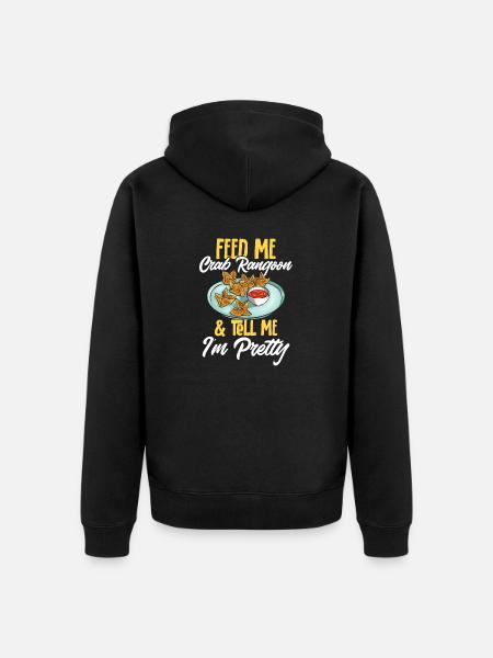 Krabben Rangoon Crab Rangoon - Unisex Premium Organic Zip Hoodie - black