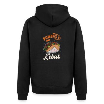 Propulsé par Kebab Traditions Street Food Kebab - Veste à capuche bio Premium Unisexe - noir - Dos - Nico (187cm)