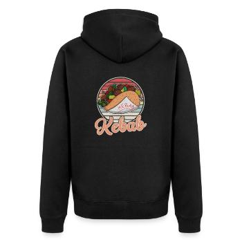 Restauration rapide turque Kebab Cuisine Kebab Chuchoteur - Veste à capuche bio Premium Unisexe - noir - Dos - Nico (187cm)