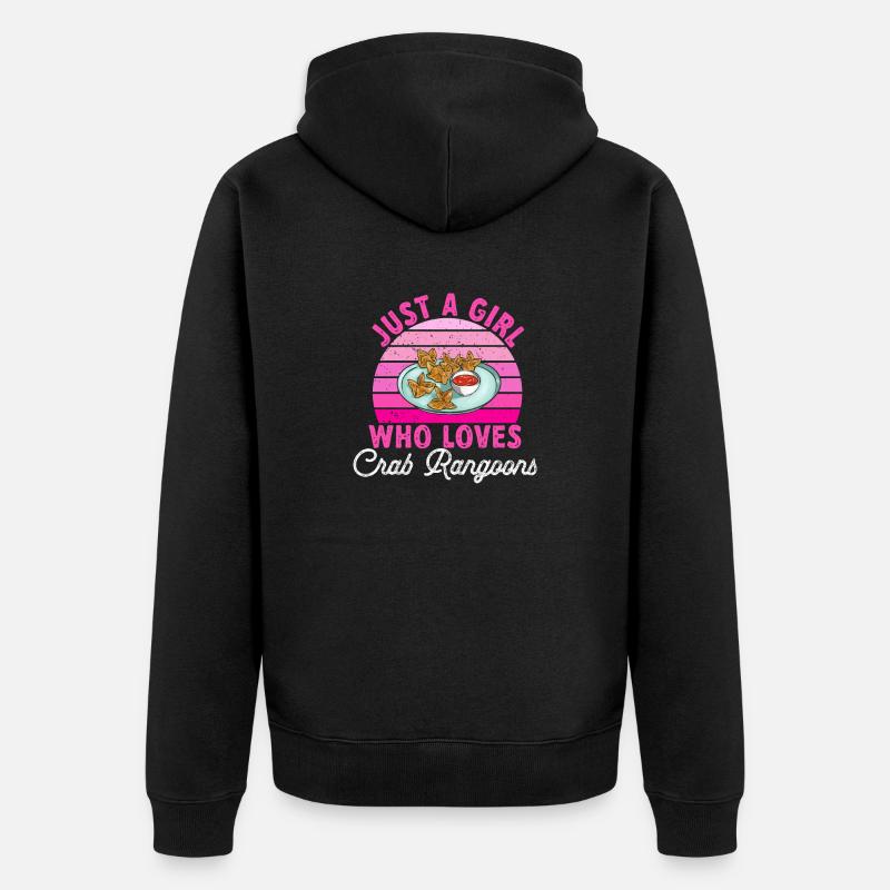 Krabben Rangoon Crabe Rangoon - Veste à capuche bio Premium Unisexe - noir