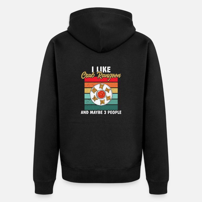 Krabben Rangoon Crab Rangoon - Unisex Premium Bio Zip Hoodie - Schwarz