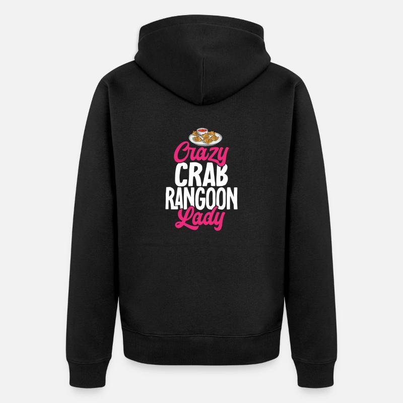 Krabben Rangoon Crab Rangoon - Unisex Premium Bio Zip Hoodie - Schwarz