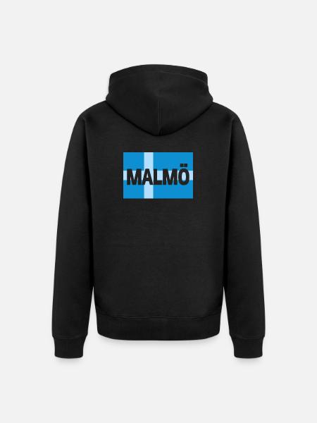Malmö, Skåne - Unisex Premium Organic Zip Hoodie - black