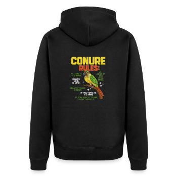 Molina Perruche Perroquet Perruche Oiseau Perruche - Veste à capuche bio Premium Unisexe - noir - Dos - Nico (187cm)