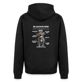 Drôle Pitbull Chien Propriétaire T Pitbull Walk - Veste à capuche bio Premium Unisexe - noir - Dos - Nico (187cm)