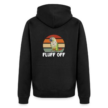 Molina Parakeet Parrot Bird Parakeet - Unisex Premium Organic Zip Hoodie - black - Back - Nico (187cm)
