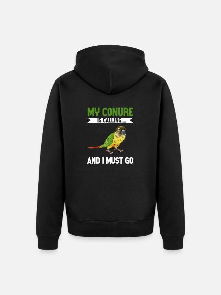 Molina Parakeet Parrot Bird Parakeet - Unisex Premium Organic Zip Hoodie - black