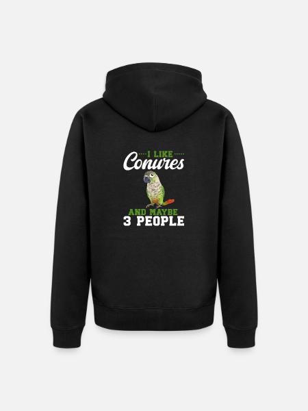 Molina Parakeet Parrot Bird Parakeet - Unisex Premium Organic Zip Hoodie - black