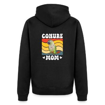 Molina Parakeet Parrot Bird Parakeet - Unisex Premium Organic Zip Hoodie - black - Back - Nico (187cm)