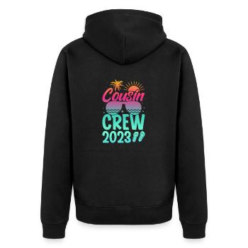 Cousin équipage Tie Dye Croisière de vacances en famille Drôle - Veste à capuche bio Premium Unisexe - noir - Dos - Nico (187cm)