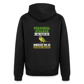 Molina Perruche Perroquet Perruche Oiseau Perruche - Veste à capuche bio Premium Unisexe - noir - Dos - Nico (187cm)