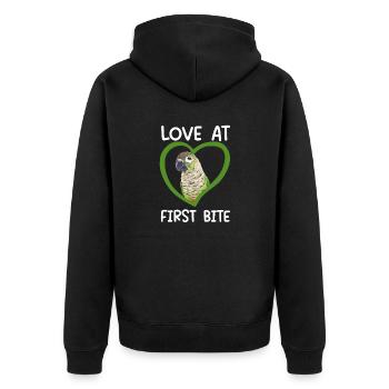 Molina Parakeet Parrot Bird Parakeet - Unisex Premium Organic Zip Hoodie - black - Back - Nico (187cm)