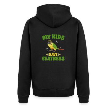 Molina Parakeet Parrot Bird Parakeet - Unisex Premium Organic Zip Hoodie - black - Back - Nico (187cm)