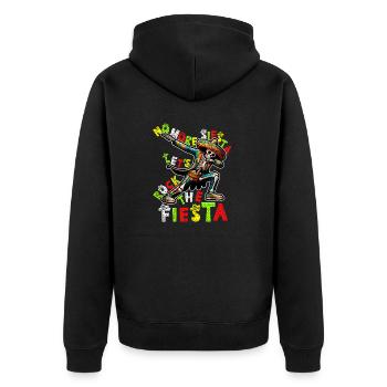 Cinco de Mayo Party Shirt - keine Siesta, Fiesta mehr - Unisex Premium Bio Zip Hoodie - Schwarz - Hinten - Nico (187cm)