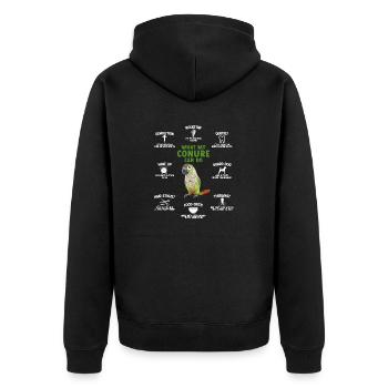 Molina Perruche Perroquet Perruche Oiseau Perruche - Veste à capuche bio Premium Unisexe - noir - Dos - Nico (187cm)