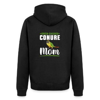 Molina Parakeet Parrot Bird Parakeet - Unisex Premium Organic Zip Hoodie - black - Back - Nico (187cm)