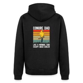 Parakeet Parrot Parakeet Bird - Unisex Premium Organic Zip Hoodie - black - Back - Nico (187cm)