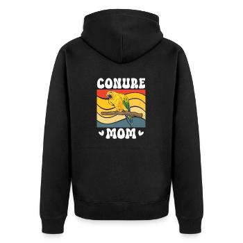 Parakeet Parrot Parakeet Bird - Unisex Premium Organic Zip Hoodie - black - Back - Nico (187cm)