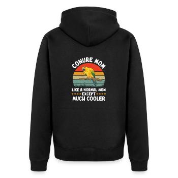 Parakeet Parrot Parakeet Bird - Unisex Premium Organic Zip Hoodie - black - Back - Nico (187cm)