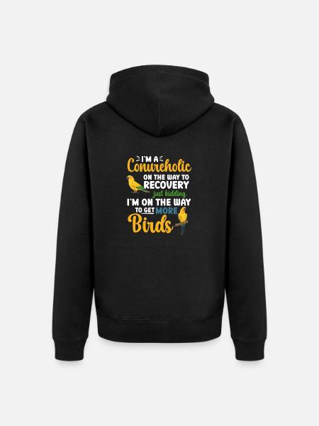 Parakeet Parrot Parakeet Bird - Unisex Premium Organic Zip Hoodie - black