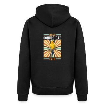Parakeet Parrot Parakeet Bird - Unisex Premium Organic Zip Hoodie - black - Back - Nico (187cm)