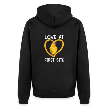 Parakeet Parrot Parakeet Bird - Unisex Premium Organic Zip Hoodie - black - Back - Nico (187cm)