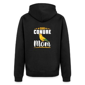 Parakeet Parrot Parakeet Bird - Unisex Premium Organic Zip Hoodie - black - Back - Nico (187cm)