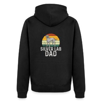 Silver Labrador Retriever Silver Lab - Veste à capuche bio Premium Unisexe - noir - Dos - Nico (187cm)