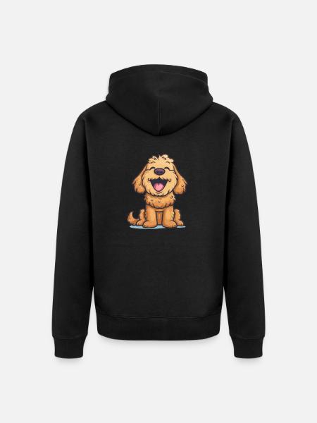 Cockapoo | Cartoon Artwork - Unisex Premium Bio Zip Hoodie - Schwarz