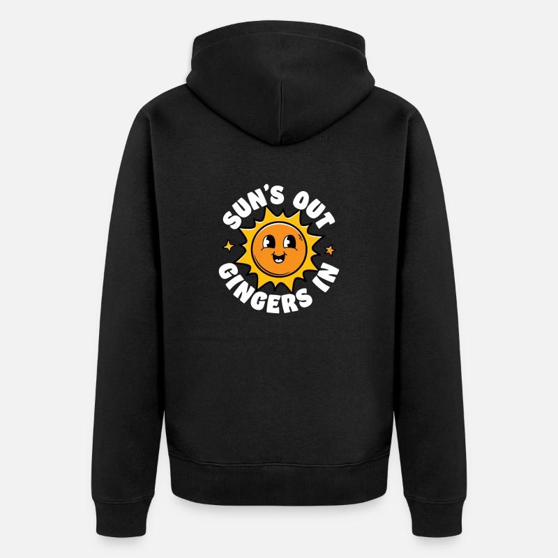 Soleils Out Gingers In - Veste à capuche bio Premium Unisexe - noir