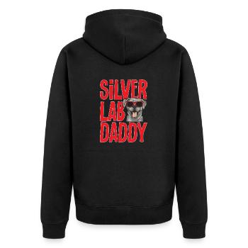 Silver Labrador Retriever Silver Lab - Veste à capuche bio Premium Unisexe - noir - Dos - Nico (187cm)