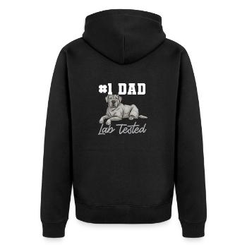 Silver Labrador Retriever Silver Lab - Veste à capuche bio Premium Unisexe - noir - Dos - Nico (187cm)