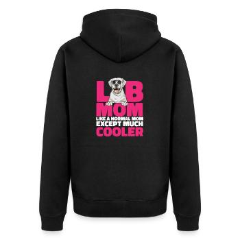 Labrador Retriever blanc Labrador Labrador blanc - Veste à capuche bio Premium Unisexe - noir - Dos - Nico (187cm)