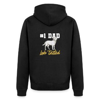 Labrador Retriever blanc Labrador Labrador blanc - Veste à capuche bio Premium Unisexe - noir - Dos - Nico (187cm)
