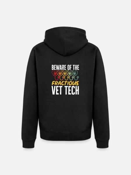 Vet Tech Veterinary Veterinary Technician - Unisex Premium Organic Zip Hoodie - black