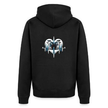 Cadeau Pour Batteur Battement De Coeur Batterie - Veste à capuche bio Premium Unisexe - noir - Dos - Nico (187cm)