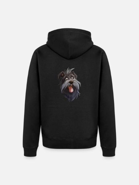Skye Terrier | Cartoon Artwork - Unisex Premium Organic Zip Hoodie - black