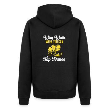 Professeur de claquettes Danseuse de claquettes Claquettes - Veste à capuche bio Premium Unisexe - noir - Dos - Nico (187cm)