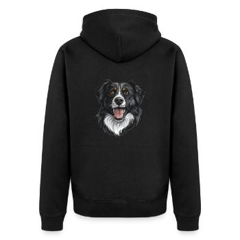 Stabyhoun | Illustration de dessin animé - Veste à capuche bio Premium Unisexe - noir - Dos - Nico (187cm)