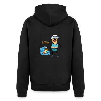 cacahuètes marins marins bateau navire marins - Veste à capuche bio Premium Unisexe - noir - Dos - Nico (187cm)