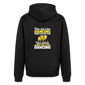 Tap Dance Teacher Tap Dancer Tap Dance - Unisex Premium Organic Zip Hoodie - black - Back - Nico (187cm)