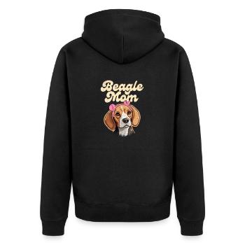 Beagle Maman Propriétaire de chien Chiot Beagles - Veste à capuche bio Premium Unisexe - noir - Dos - Nico (187cm)