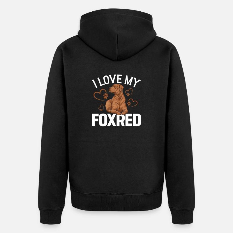 Fuchsroter Labrador Retriever Fox Red Labrador - Unisex Premium Bio Zip Hoodie - Schwarz