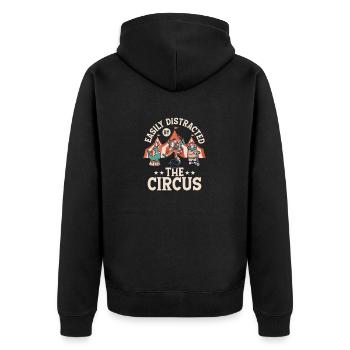 Facilement distrait par la partie thème du costume de cirque - Veste à capuche bio Premium Unisexe - noir - Dos - Nico (187cm)