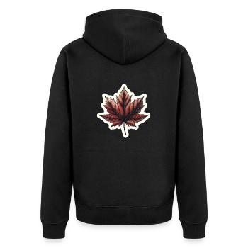 autumn, foliage, leaf, season, october, weather - Unisex Premium Organic Zip Hoodie - black - Back - Nico (187cm)