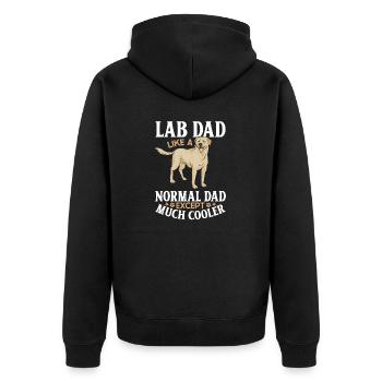 Labrador Retriever jaune - Veste à capuche bio Premium Unisexe - noir - Dos - Nico (187cm)